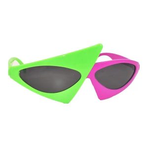 Party glasses hip hop European and American pink green sun glasses Music Festival triangular glasses funny Sunglasses